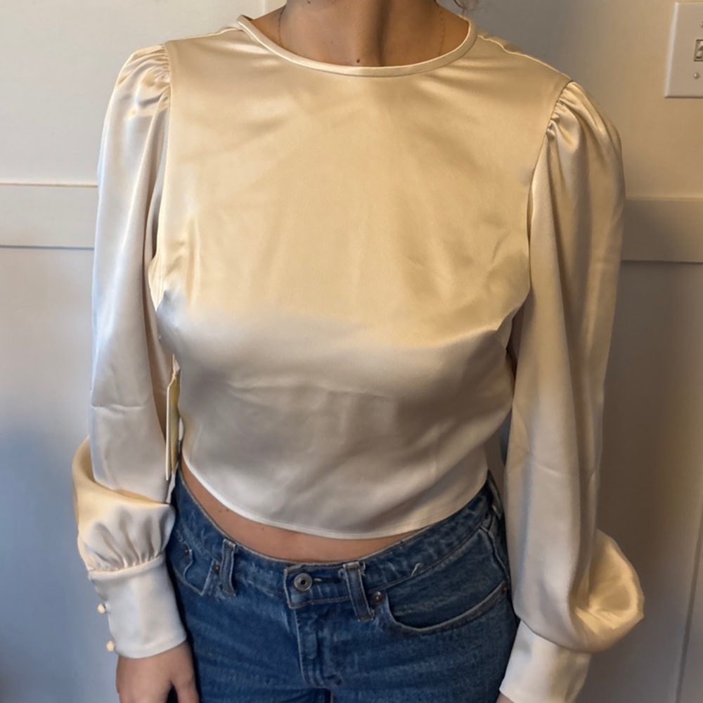 Elegant Cream Women's Top